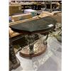 Image 2 : CAST IRON & WOOD HALL TABLE 40" X 18" X 30"