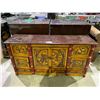 Image 1 : 6 DOOR CHINESE MOTIF HALL TABLE 64" X 19" X 33"