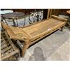 Image 2 : VINTAGE HAND-CARVED WOOD LOUNGER 76" X 24" X27"