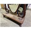 Image 2 : LARGE BEVELED FRAMED MIRROR ON CLAW FOOT STAND 70" TALL