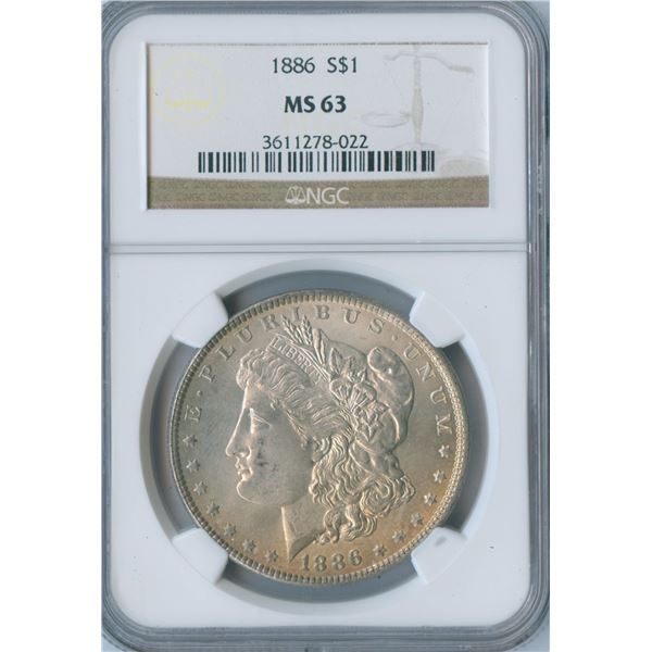 1886 USA Morgan Silver Dollar