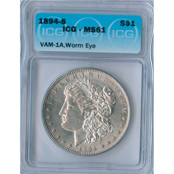 1894-S USA Morgan Silver Dollar