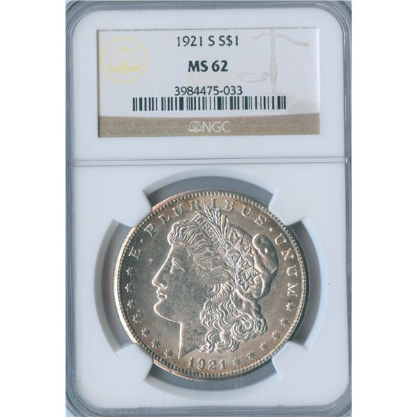 1921 USA Morgan Silver Dollars - Lot of 3
