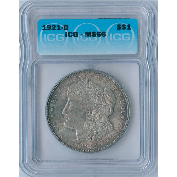 1921-D USA Morgan Silver Dollars