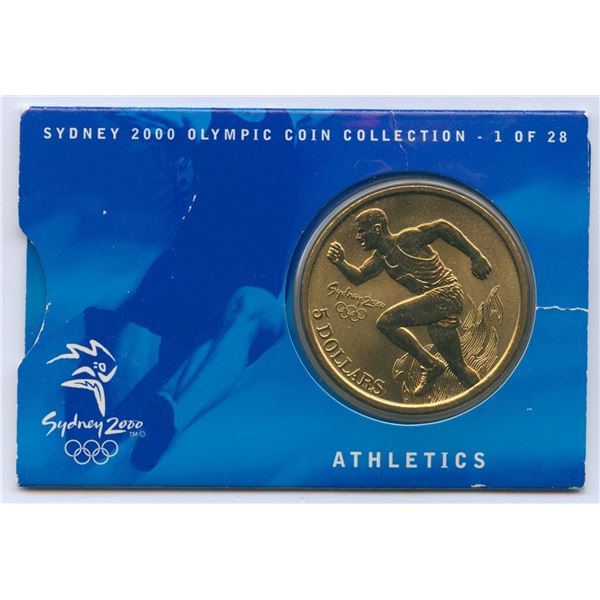 AUSTRALIA - 2000 Australia $5 Sydney Olympics Coin in Folder