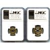 Image 1 : NEW GUINEA. Copper-Nickel Proof Set (2 Pieces) - 1929. Melbourne Mint. Both NGC Certified. Half Penn