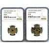 Image 2 : NEW GUINEA. Copper-Nickel Proof Set (2 Pieces) - 1929. Melbourne Mint. Both NGC Certified. Half Penn