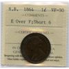 Image 1 : 1864 New Brunswick One Cent Error