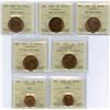 Image 1 : Canadian Small & Large Cents - ICCS Graded Lot of 7 Better Coins