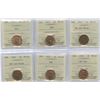 Image 1 : Canadian Small Cents - ICCS Graded Lot of 6 Better Coins