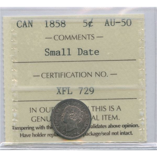 1858 Five Cents