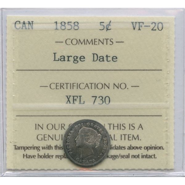 1858 Five Cents