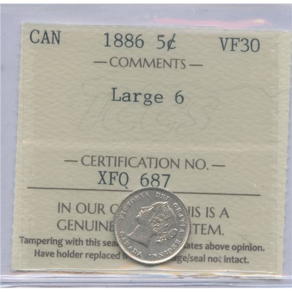 1886 Five Cents - Large 6