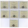 Image 1 : Canadian Five Cent Silvers - ICCS Graded Lot of 7