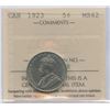 Image 1 : 1923 Five Cents - ICCS MS62.
