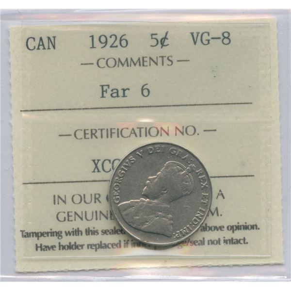 1926 Five Cents - Far 6