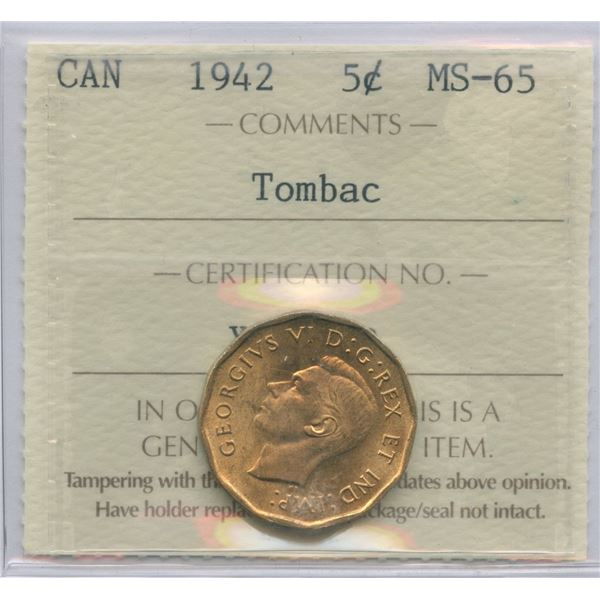 1942 Five Cents - Tombac