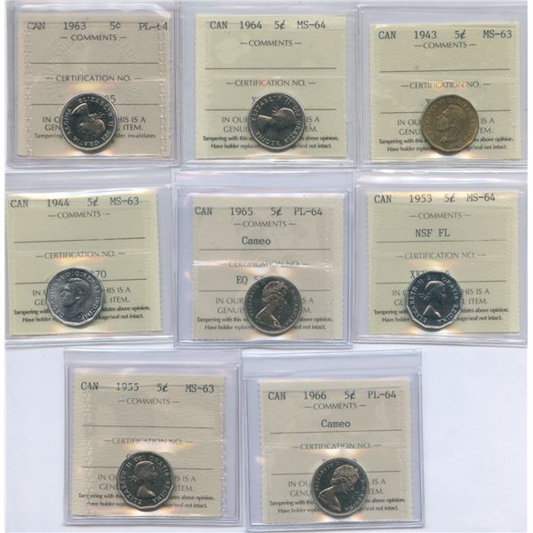 George VI / Elizabeth II Five Cents - ICCS Group of 8