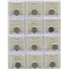 Image 1 : Canadian Five Cents - ICCS Graded Lot of 16