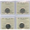 Image 2 : Canadian Five Cents - ICCS Graded Lot of 16