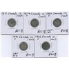 Image 1 : 1871 - 1882H Ten Cents - Lot of 5