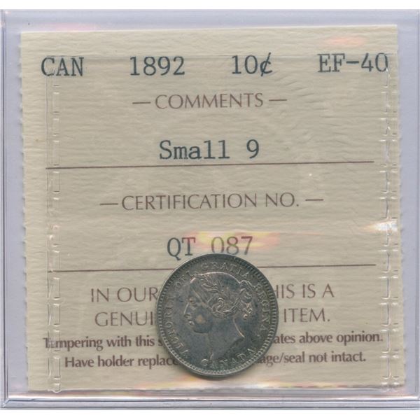 1892 Ten Cents