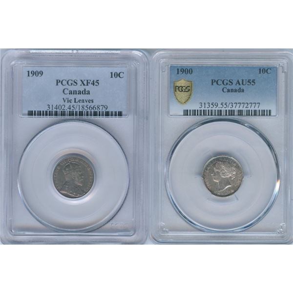 1900 & 1909 Ten Cents Pair