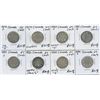 Image 1 : 1872H - 1890H Twenty-Five Cents - Lot of 8