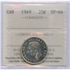 Image 1 : 1949 Twenty-Five Cents  - Specimen