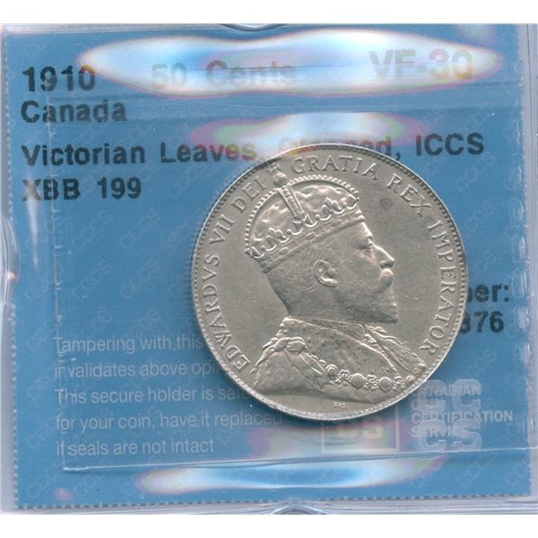 1910 Fifty Cents - Victorian Leaves