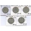 Image 1 : 1903H - 1936 Fifty Cents - Lot of 5