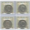 Image 1 : 1949 Silver Dollars - Lot of 5 - All ICCS graded MS-64. 5 pcs.