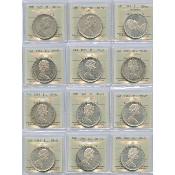 1965, 1966 & 1967 Silver Dollars - Lot of 35 ICCS Graded