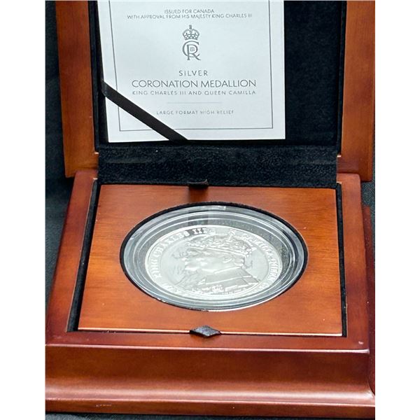 2023 The Coronation of King Charles III and Queen Camilla Five Ounce Fine Silver Medallion