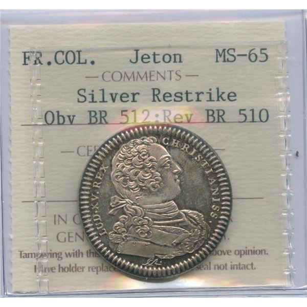 French Colonies Jeton, in Silver