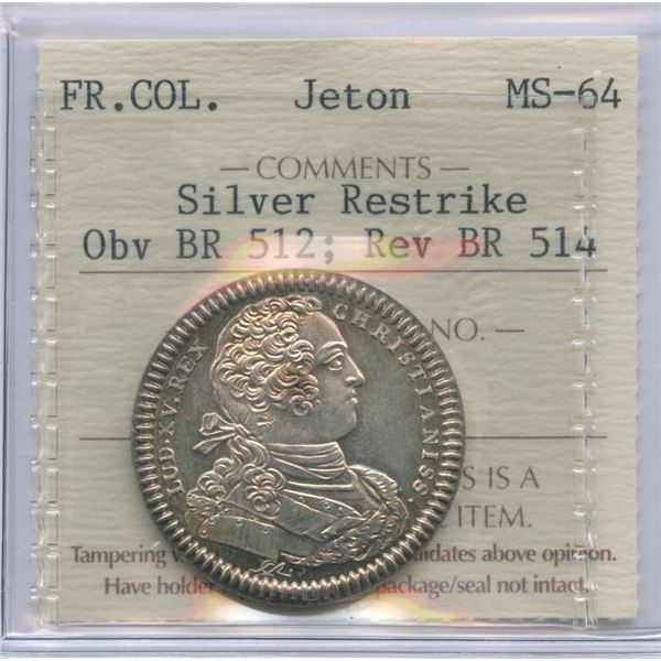 French Colonies Jeton, in Silver