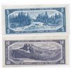 Image 2 : 1954 Bank of Canada Devil's Face - Lot of 2 Cut out of register errors