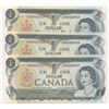 Image 1 : Bank of Canada $1, 1973 - 3 consecutive low serial numbers