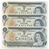 Image 1 : Bank of Canada $1, 1973 - 3 consecutive low serial numbers