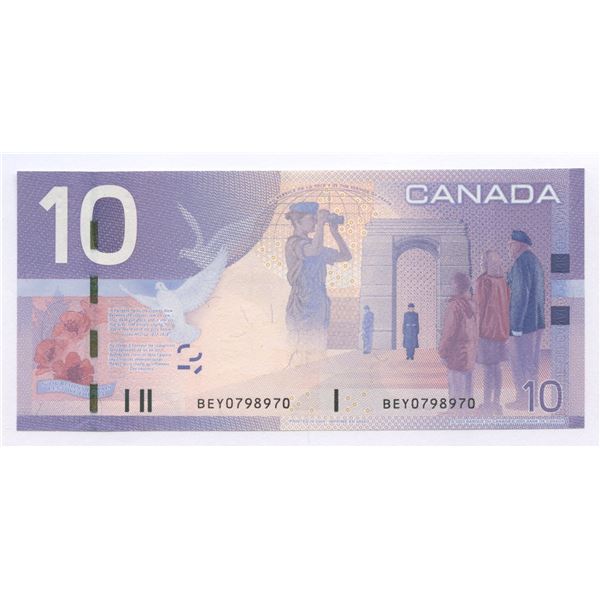 Bank of Canada $10, 2005 - Radar Changeover