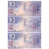 Image 1 : Bank of Canada $10, 2005 - Lot of 3 Radars