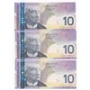 Image 2 : Bank of Canada $10, 2005 - Lot of 3 Radars