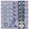 Image 2 : Bank of Canada $10, 2013 - 5 Consecutive Low Serial Numbers