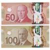 Image 2 : Bank of Canada $50 & $100, 2012 - Lot of 2 matching radars