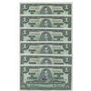 Image 1 : Bank of Canada $1, 1937 - Lot of 6 consecutives