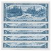 Image 2 : Bank of Canada $5, 1954 - Lot of 5 Consecutives