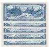 Image 2 : Bank of Canada $5, 1954 - Lot of 5 Consecutives