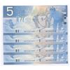 Image 1 : Bank of Canada $5, 2002 - Lot of 4 Consecutives