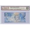 Image 1 : Bank of Canada $5, 2002 - HNM Replacement