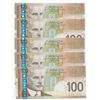 Image 2 : Bank of Canada $100, 2004 - Lot of 5 Consecutives